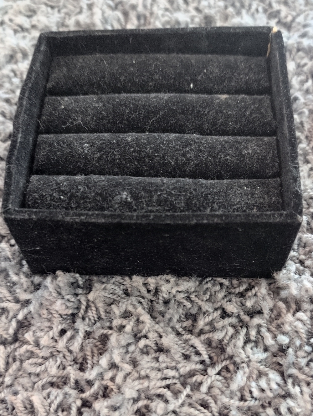 Black Velvet Ring Display Tray